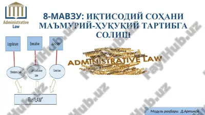 iqtisodiy sohani ma'muriy-huquqiy tartibga solish — PPT