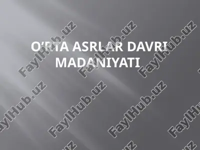 o’rtaasrlardavrimadaniyati — PPTX