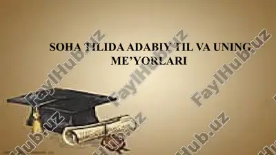 soha tilida adabiy til va uning me’yorlari — PPTX