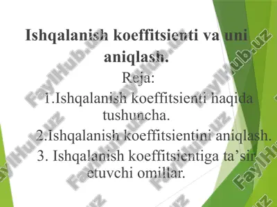 ishqalanish koeffitsienti — PPTX