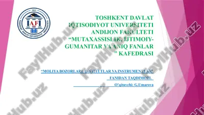 davlat va xalqaro qimmatli qog‘ozlar turlari — PPTX