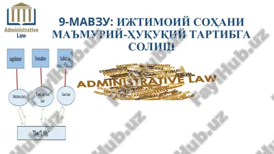 ijtimoiy sohani ma'muriy-huquqiy tartibga solish — PPT