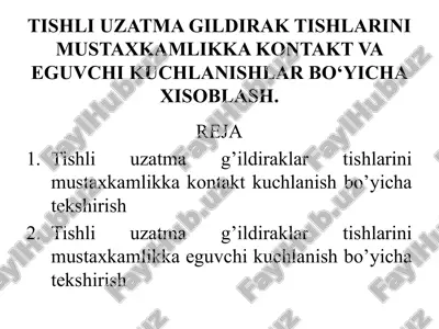 tishli uzatma gildirak tishlari — PPTX