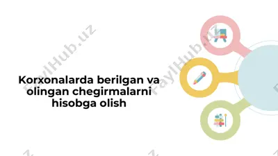 korxonalarda berilgan va olingan chegirmalarni hisobga olish — PPTX