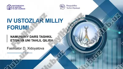 namunaviy dars tashkil etish va uni tahlil qilish — PPTX