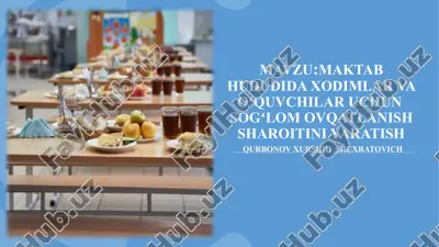 sogʻlom ovqatlanish sharoitini yaratish — PPTX