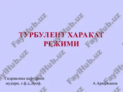 gidravlika — PPT