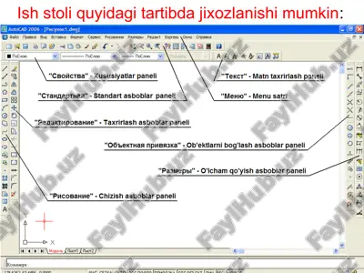 xususiyatlar paneli — PPTX
