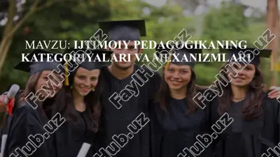 ijtimoiy-pedagogikaning kategoriyalari va mexanizmlari — PPTX
