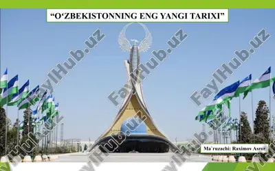 o'zbekistonning eng yangi tarixi — PPTX