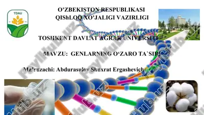 genlarning o‘zaro ta'siri — PPT