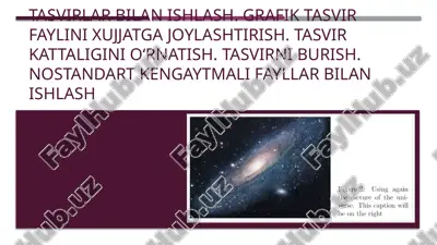 tasvirlar bilan ishlash — PPTX