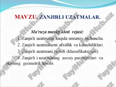 zanjirli uzatmalar — PPT