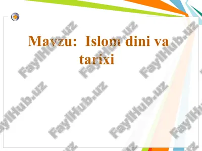 islom dini va tarixi — PPT
