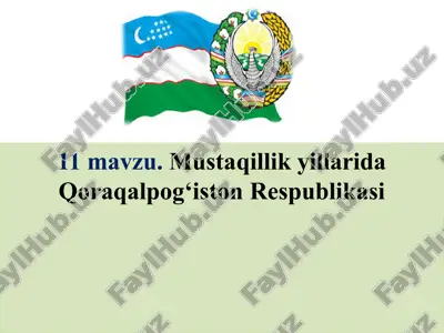 qoraqalpog‘iston respublikasi — PPTX