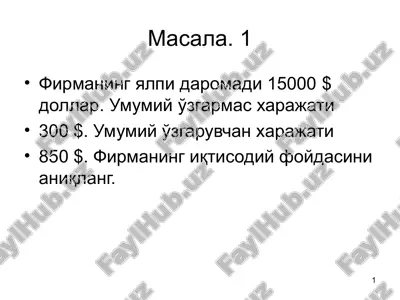 moliyaviy natiijalar — PPT