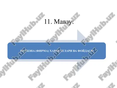 umumiy xarajatlar — PPTX