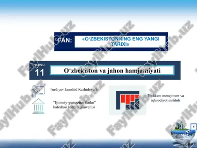 o‘zbekistonning eng yangi tarixi — PPTX