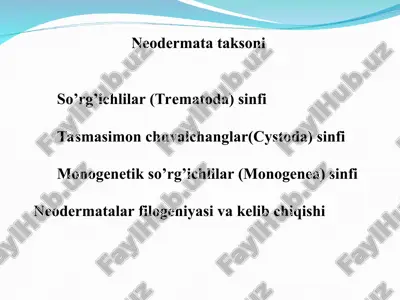 neodermata taksoni — PPT