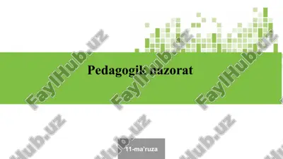pedagogik nazorat — PPT