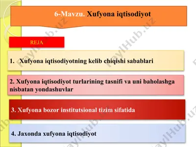 xufyona iqtisodiyot — PPTX