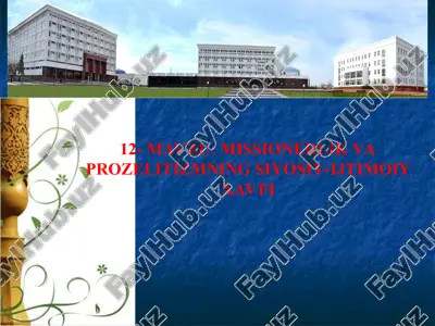 missionerlik va prozelitizmning siyosiy-ijtimoiy xavfi — PPT