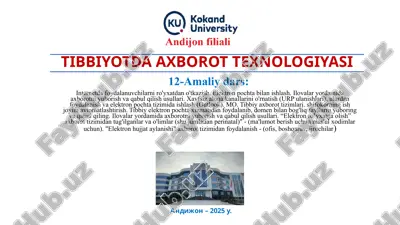 tibbiyotda axborot texnologiyasi — PPTX