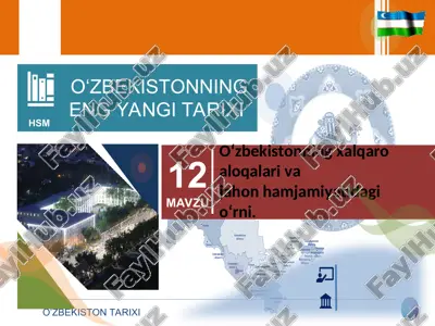 o‘zbekistonning eng yangi tarixi — PPT