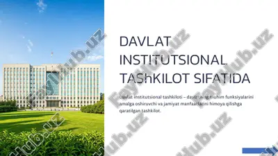 davlat institutsional tashkiloti — PPTX