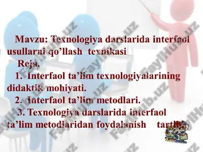 interfaol ta’lim texnologiyalari — PPT