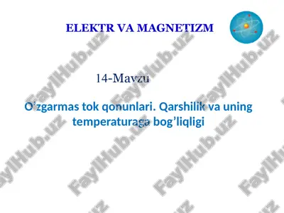 elektr va magnetizm — PPTX