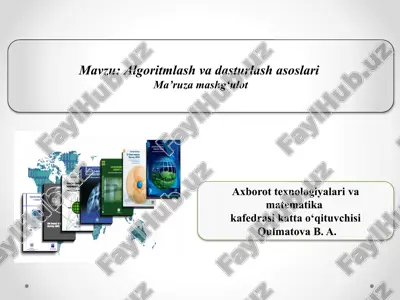algoritmlash va dasturlash asoslari — PPTX