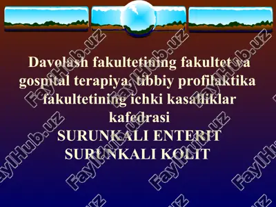 surunkali enterit surunkali kolit — PPT