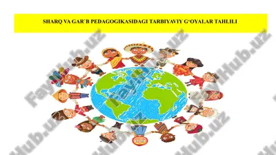 sharq va gar`b pedagogikasidagi tarbiyaviy g‘oyalar tahlili — PPTX