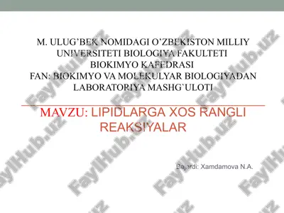 lipidlarga gidrofob bo‘lgan yuqori malekulali moddalar — PPT