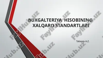 buxgalteriya hisobining xalqaro standartlari — PPTX