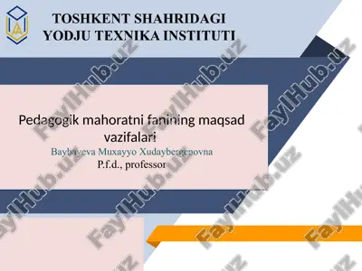 pedagogik mahorat — PPT