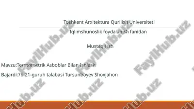 termometrik asboblar bilan ishlash — PPTX