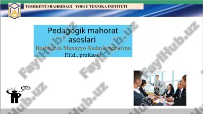 pedagogik mahorat asoslari — PPTX
