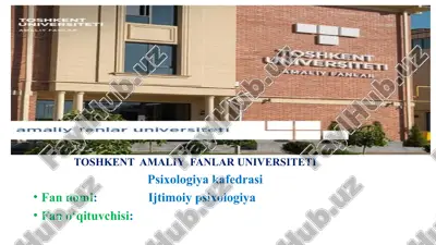 ijtimoiy psixologiya — PPTX