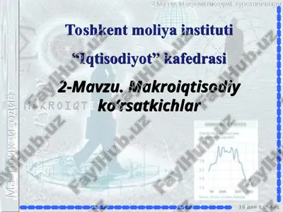 makroiqtisodiy ko'rsatkichlarning tahlili — PPT