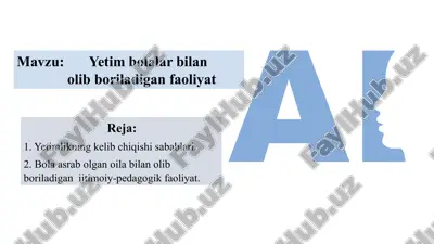 yetimlar bilan faoliyat — PPTX