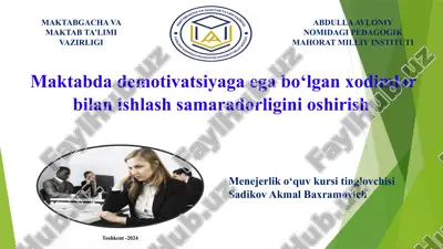 motivatsiyaga xodimlarni ko‘tarish — PPTX