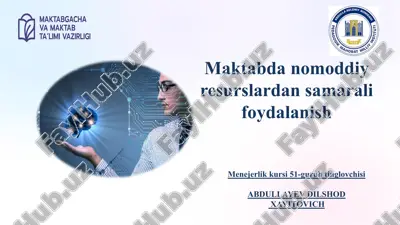 maktabdan oliy resurslardan samarali foydalanish — PPTX