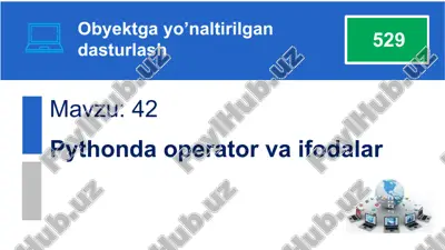 python dasturlash tilida ma'lumotlarni ajratuvchi belgi yordamida qismlarga ajratish — PPTX