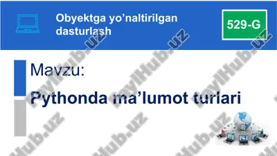 ma'lumotlar turlari — PPTX