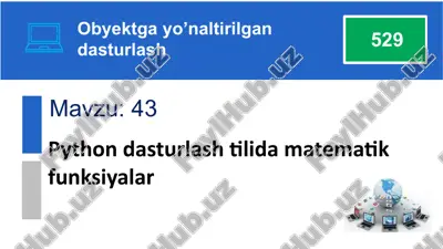 pythondasturlashtilidamatematikfunksiyalar — PPTX