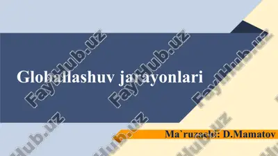 globallashuvjarayonlari — PPTX