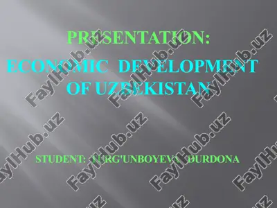 economic development of uzbekistan — PPTX