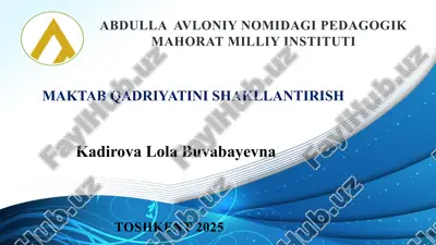 o'quvchilarni tarbiyalashning nazorat tizimi — PPTX